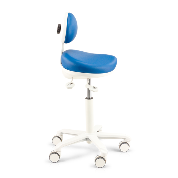 Score Apical Stamskin Capri Blue witte kruispoot van opzij