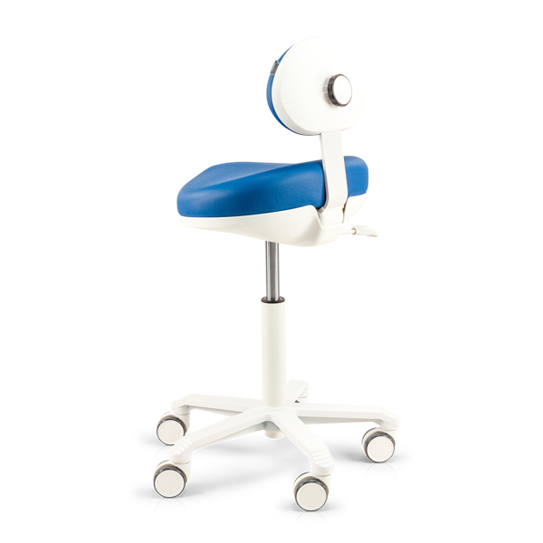 Score Apical Stamskin Capri Blue witte kruispoot van achteren