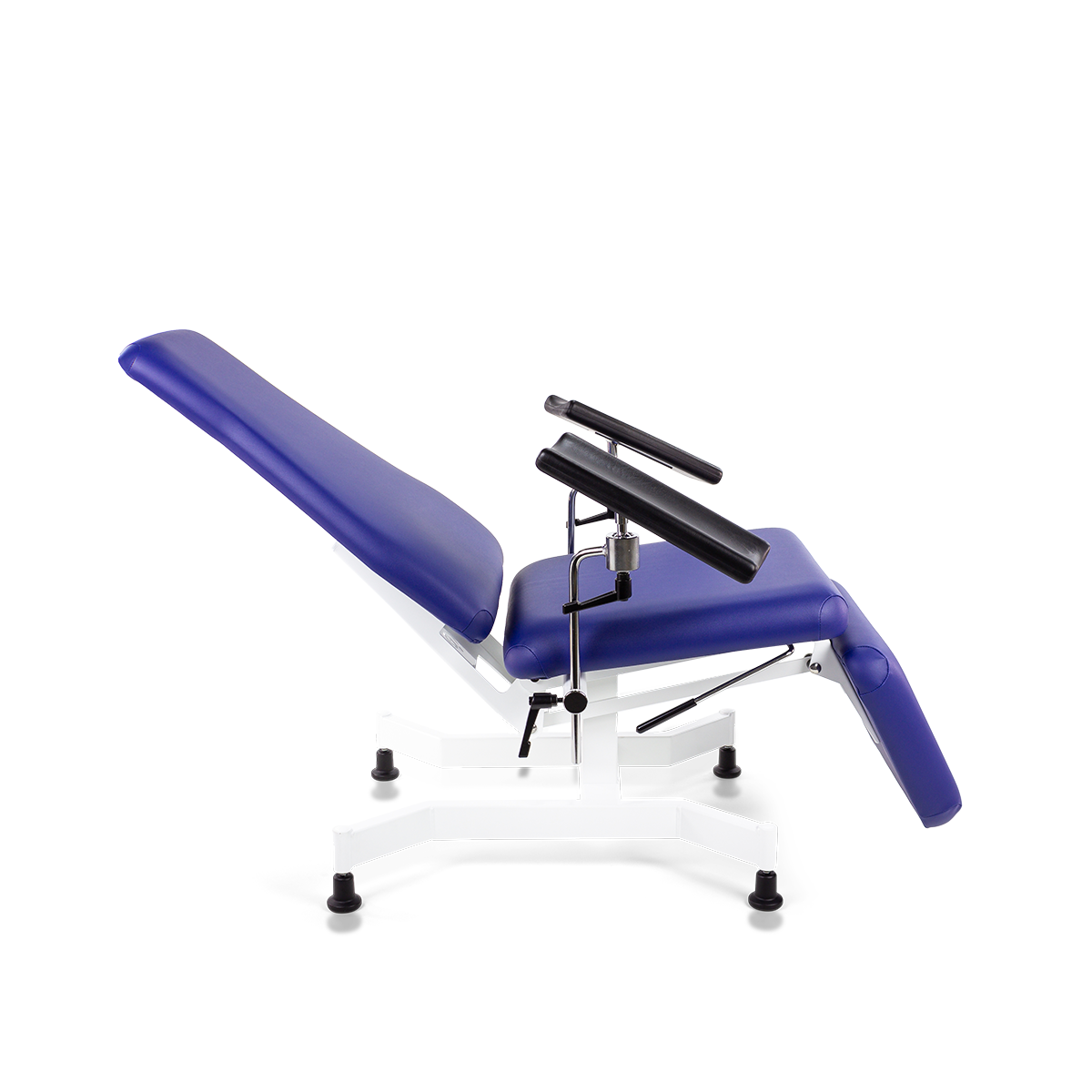 Phlebotomy Chair Vena Vario Stamskin Dark Blue 2 Armr M PU Position (5)